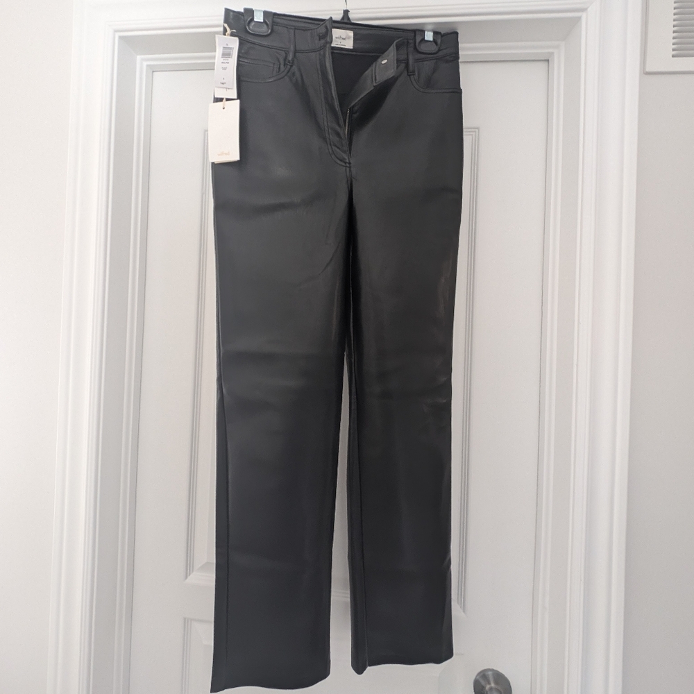 ARITZIA Melina faux leather pants size 6 NWT